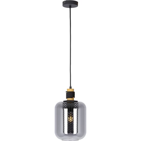 Globo - lámpara colgante - ANDO - negro - vidrio - Ø 20cm - E27 - (1/5)