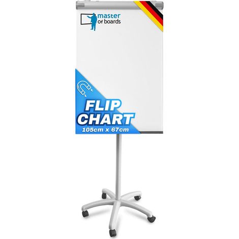 Mobiles Flipchart Piranha Sternfuß Tafelgröße: 67 x 105 cm