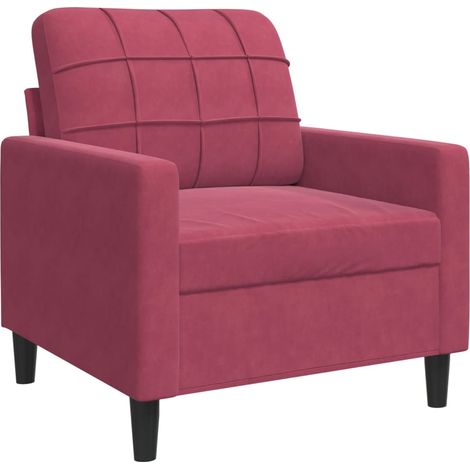 Fauteuil de Salon,Chaise,Fauteuil Rouge bordeaux 60 cm Velours CFW862889 (1/5)