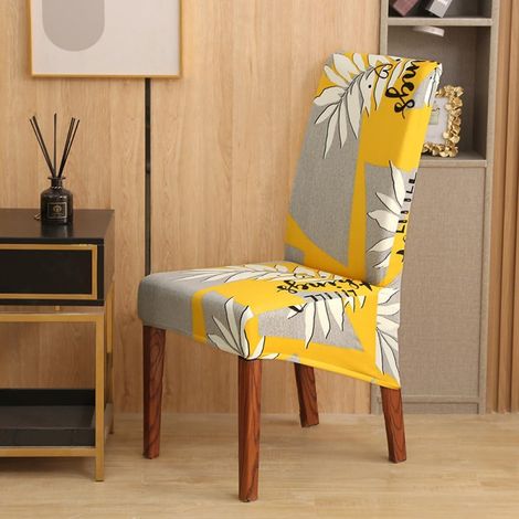 Hochlehner-Stuhlhusse mit Blumenmuster, Stretch-Kleid für Stühle im Esszimmer, bei Hochzeiten, Banketten und als Heimdekoration, Farbe 10, Größe XL (60,75 cm) (1/3)