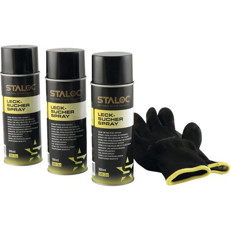 Staloc Lecksuchspray für Gas mit sehr guter Schaumbildung - Lecksucher zum Aufspüren von Undichtigkeiten 300ml - 3 Stück (1/4)