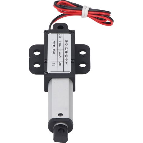 Mini-actionneur linéaire électrique 24 V, course de 30 mm, force de poussée de 50 N, vitesse de 15 mm/s, indice de protection IPX4, tige de poussée électrique étanche (1/5)