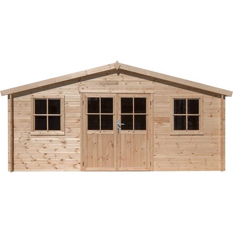 Casetta da giardino in legno "Alex" - 20,20 m² - 4,80 x 4,00 x 2,39 m - 28 mm (1/5)