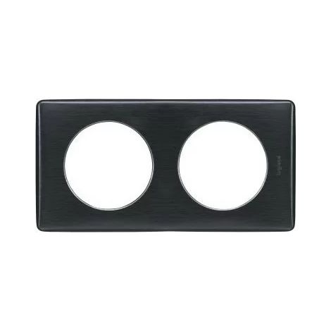 Legrand 068982 – Céliane-Platte – Metall – 2 Positionen – Carbon