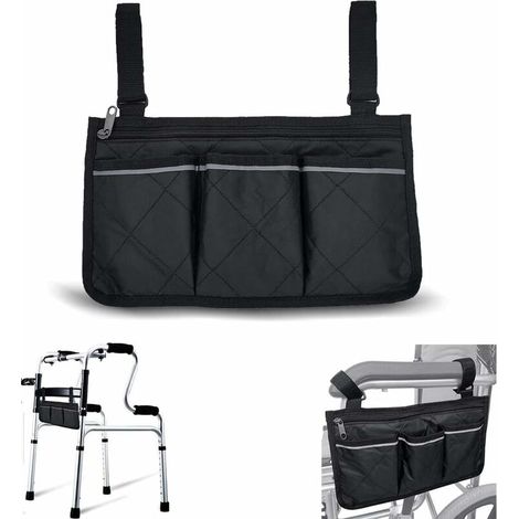 Poche pour accoudoir de fauteuil roulant, facilitant les déplacements en toute sécurité des personnes âgées, poche D (1/5)
