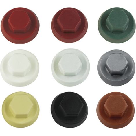 CAP Polyéthylène Vis Diamètre 6.3 Surplat 10 RAL3003