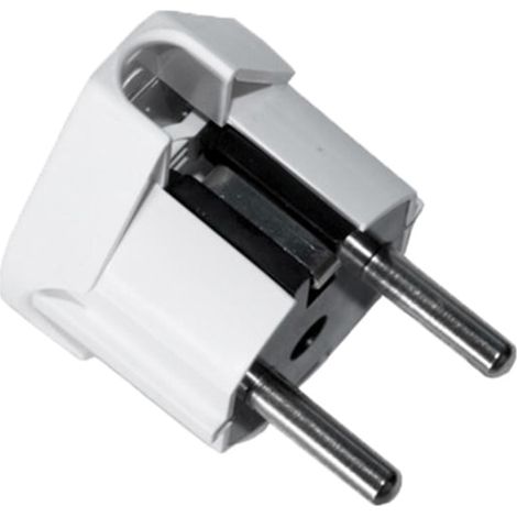 Clavija tipo f t/tl salida lateral 4,8mm. 16a blanca (envasado) (1/2)