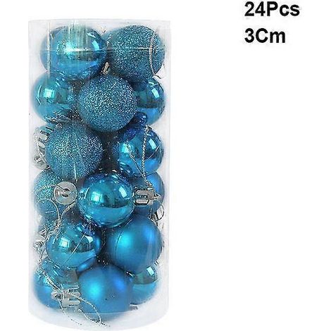 6-24 boules de Noël rouges et dorées, décorations pour sapin de Noël, grandes boules à suspendre, décorations de Noël et du Nouvel An (A07-24 pièces) (1/5)