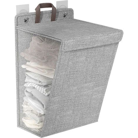 Panier à linge mural pliable, panier à linge sale peu encombrant (1/4)