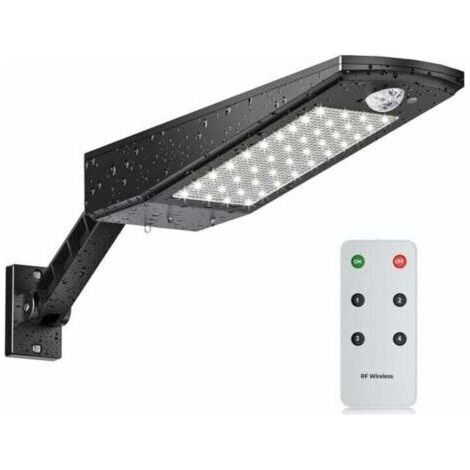 [JAMAIS UTILISÉ]Autres ampoules Exterieur 48 LED 3000lm, IP65 étanche lumiere projecteur solaire exterieur, avec Support réglable et Télécommande, 180° Autres ampoules exterieur detecteur de mouvement (1/4)