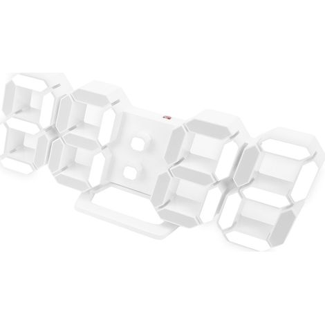 Réveil mural LED digital 3D avec lampe nuit, date, température, 5 niveaux luminosité, horloge à affichage tactile pour chambre cuisine bureau (1/5)