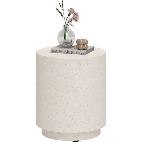 Table d'appoint aspect béton 37x37x43 cm gris - poudre de minerai inorganique (1/5)