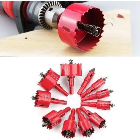 Scie Trépan - Acier Rapide M42 - Pour Bois Et Tôle Fine - Diamètre 16 À 53 Mm - Lot De 11 Pièces (1/4)