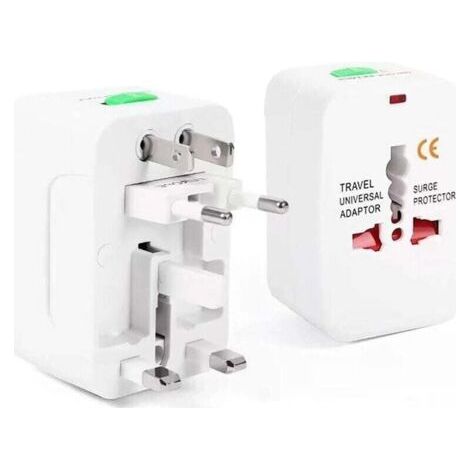Adaptateur Voyage Universel - Adaptateur Prise Univers Multi-Fonction - Internationale 200 Pays (France, USA, UK et Australie) - All-in-One Travel Adapter (1/4)