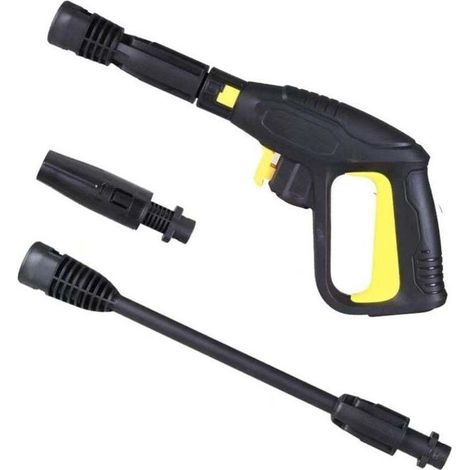 1 pistolet haute pression, avec lance allongée, raccord rapide, compatible K2-K7, 150 bar, buse réglable (1/4)