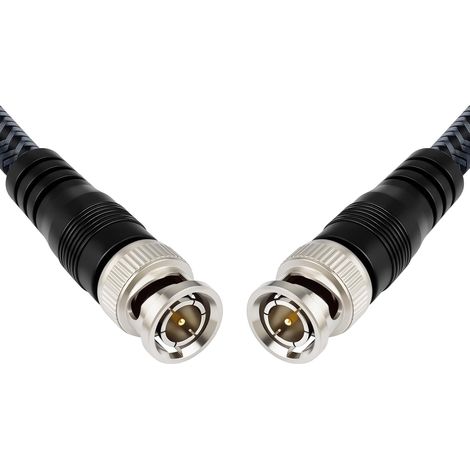 Câble Coaxial BNC Mâle 75ohm RG-6/U 2M, Cordon Vidéo à Faible Perte de Blindage à Faible Perte pour analyseur d'antenne, radio CB, caméra de vidéosurveillance de sécurité, DVR (1/5)