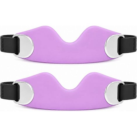 Genouillères de soutien silicone violettes lot de 2 Bandes antidérapantes légères hommes femmes course à pied basketball (1/5)