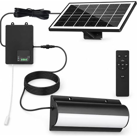 Lampe solaire pour intérieur et extérieur, lampe solaire suspendue avec interrupteur à chaîne simple, lustre solaire étanche IP65 (1/5)