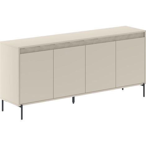 Buffet GRETA 4 portes crème 180 x 40 x 80 cm