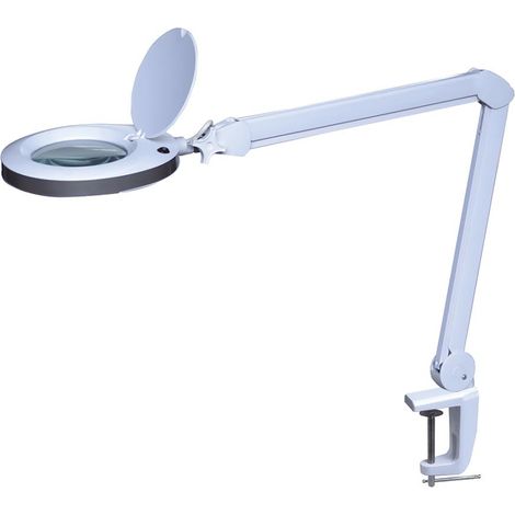Velleman LED Lupenleuchte mit Klemme, 8 W Lupenlampe, 60 LEDs, 3x Vergrößerung, 8 Dioptrien Linse 127 mm, 6500 K Tageslicht, für Lesen, Diamond Painting, Hobby, Beauty und Präzisionsarbeit