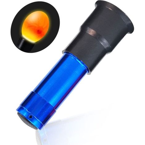 Testeur d'œufs lumineux et froid à LED pour poulet, caille, volaille, incubateur, couveuse, trappe (bleu)