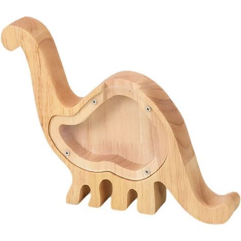 Tirelire Dragon Longziming à long cou – Détachable – Boîte à monnaie en bois, Personnalisable, Cadeau pour enfants (garçons et filles) – En bois (1/5)