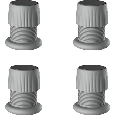 Lot de 4 Rehausseurs Réglables Antidérapants pour Meubles, 4,1 à 6,3 cm pour Canapé, Lit, Table, Chaise, Gris (1/5)