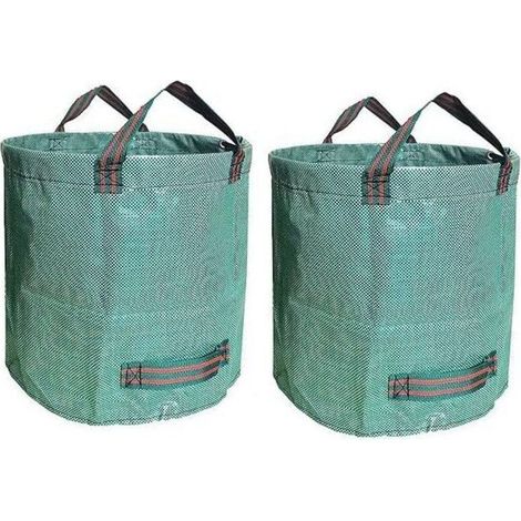 Set of 2 x 500L 50KG XXL Garden Bags, Heavy-Duty Garden Waste Bags, Sturdy PP Garden Waste Bag, Reusable and Stable Garden Bag (1/4)