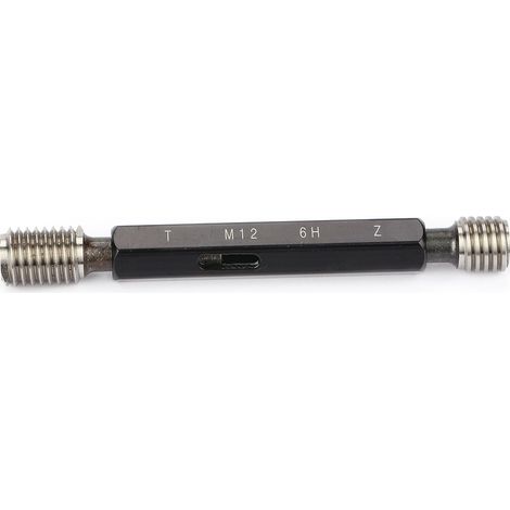 Jauge de filetage à bouchon en acier, outil de mesure de haute qualité, M12 x 1,75 (1/5)