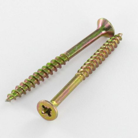 Vis Spax Tête fraisée TF Pozi N°2 4.5X35 Filetée sur 24 Filetage partiel Bichromaté-1 pièce
