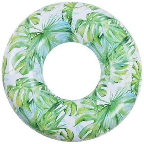 Inflatable Green Leaf Swimming Ring for Adults 90cm (1/5)