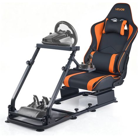 Support de Volant de Course Cockpit de Simulateur de Conduite, Double Bras, Compatible Pédales Logitech G25, G27, G29, G920, G923, Thrustmaster T300RS, TX F458, T500RS, T3PA-PRO (F1/GT), CSR