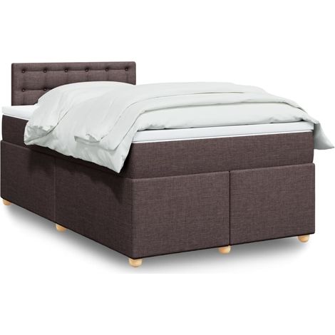 Boxspringbett mit Matratze Dunkelbraun 120x200 cm Stoff (1/5)