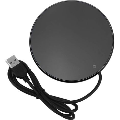Irovami Chauffe-tasse USB 55°C – 3 niveaux, noir – Idéal pour maison, bureau, voyage (1/5)