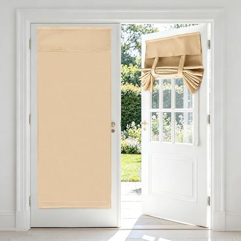 Curtain, Curtain, Curtain, Curtain with Tie Back, Beige, 66 x 173 cm (1/5)