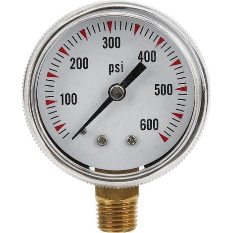 Y50 Radialmanometer 0–600 psi mit 1/4-Zoll-NPT-Messinganschluss zur Druckmessung