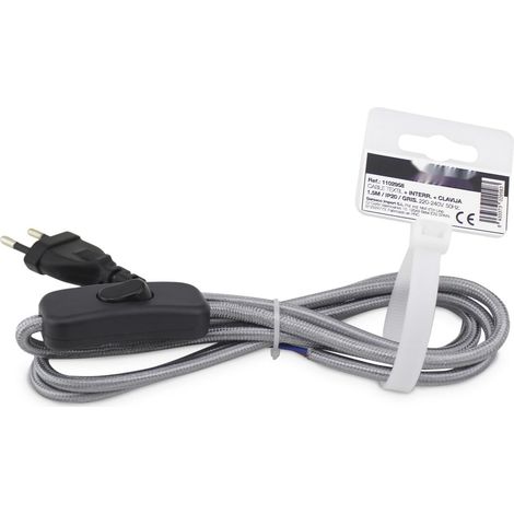 1,5 m Connexion avec Interrupteur Gris