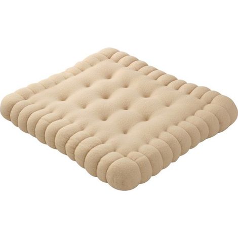 Coussin d'assise - Coussin de chaise - 45cm x 40cm - Polyester - Coussins de chaise de jardin - Pour l'intérieur - Kaki - pour le yoga Salon Balcon Bureau - Coussin d'assise en forme de biscuit (1/4)