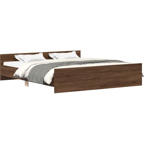 Maison Exclusive - Cadre de lit sans matelas chêne marron 160x200 cm