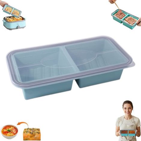 Récipient de congélation en silicone pour bouillon - Moule de congélation en silicone pour bouillon - Bleu - Récipient de congélation en silicone pour bouillon - Moule de congélation pour bouillon - P (1/5)
