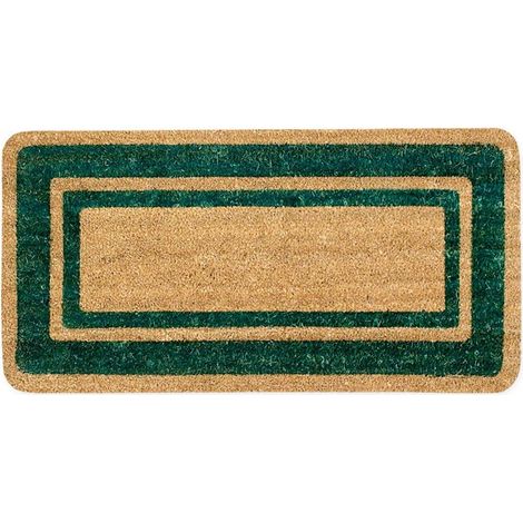 ZERBINO FUORI PORTA IN COCCO NATURALE CM.60X120 FASCIA DECORATIVA VERDE