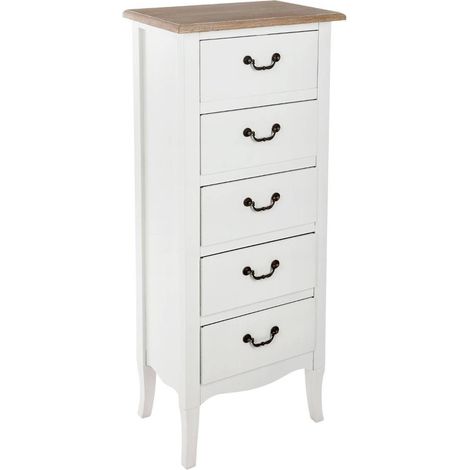 Chiffoniera bianca Chrysa 5 cassetti - Atmosphera créateur d'intérieur (1/7)
