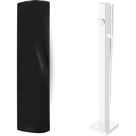 Fontana da giardino a colonna esterno in acciaio inox con cover impermeabile modello salice - confezione 1 (1/5)