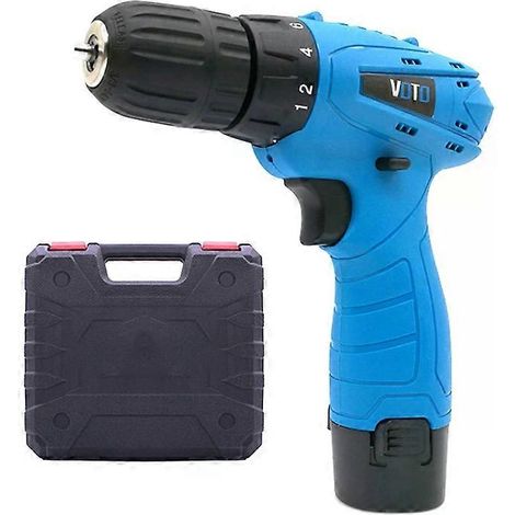 Perceuse électrique à main rechargeable 12 V - Vitesse variable, lumière LED, (1/5)