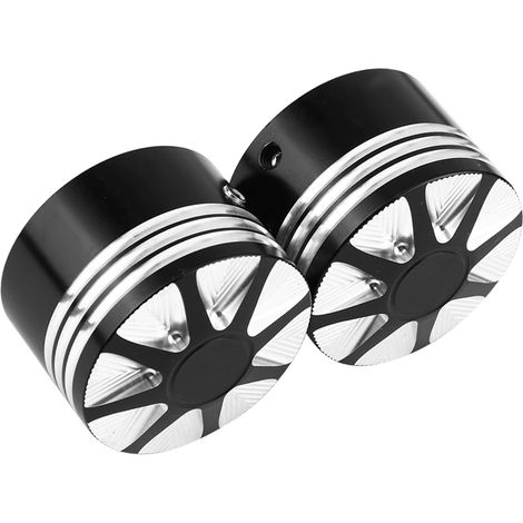 Totenkopfförmige vordere Schutzmutter für CNC-Motorradachse, universelle schwarze Schraubenkappe. (1/5)