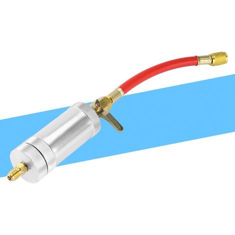 Werkzeug zum Einfüllen von Farbstoff in das Klimaanlagenöl von Autos und Einfüllrohr für Kältemittel in den Öleinspritzer. (1/5)