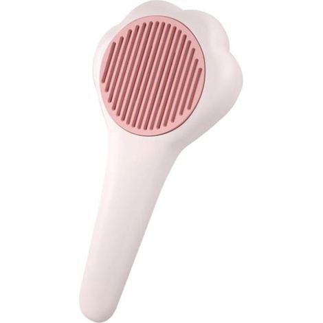 Brosse pour chats à poils longs, avec bouton-poussoir, utilisable comme peigne, peigne multicolore (1/5)