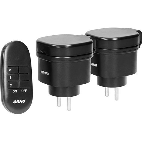 Set Funk-Ministeckdosen mit Fernbedienung 2+1 IP44 OR-GB-441(GS) Schuko
