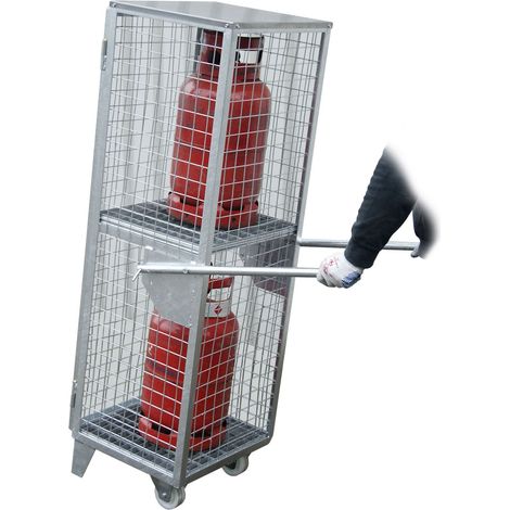 Bauer Gasflaschen-Depot GFD-R 2, feuerverzinkt, 2 Türen, Drahtgitter für 2x 11 kg-Gasflaschen