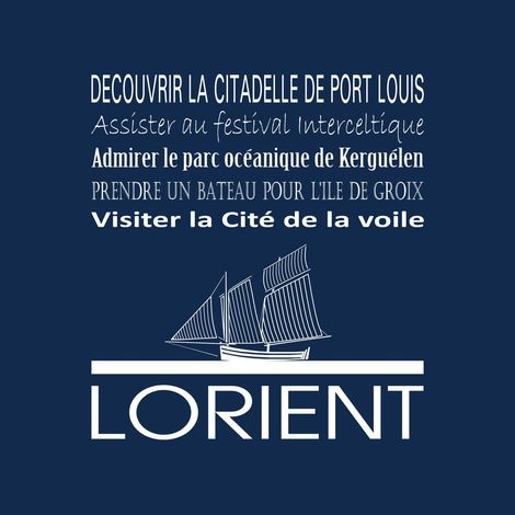 Tableau sur toile Lorient navy 30x30 cm - Impression sur Toile Murale Décorative - Image imprimée en HD sur Toile - Toile sur Châssis en Bois FSC - Fabriqué en France (1/4)